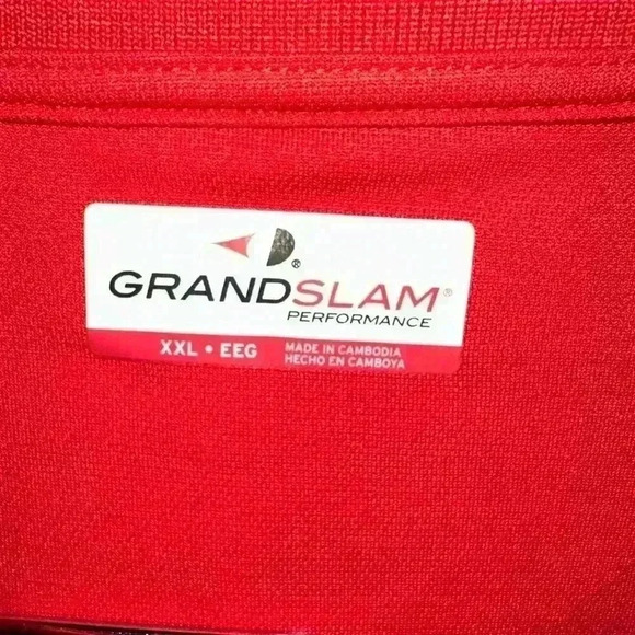 Grand Slam Men’s Polo Shirt Red XXL Performance - Picture 4 of 8